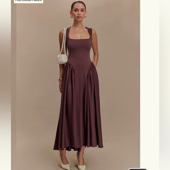 Meshki Brown Sleeveless Dress - Picture 1 of 4